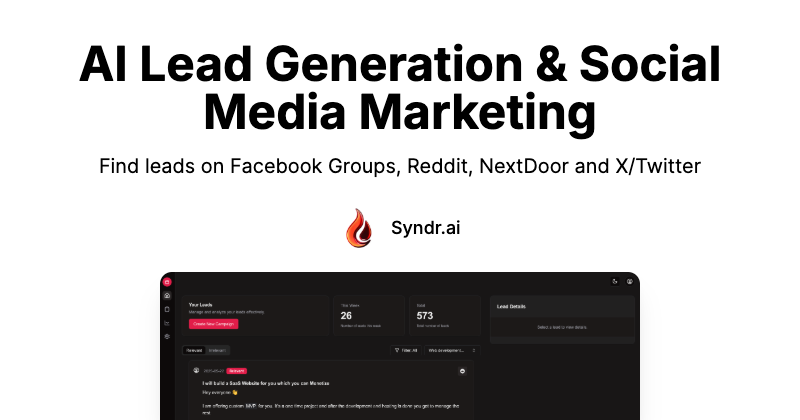 Reddit Marketing Software SEO Tool Syndr AI